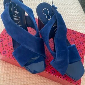 Calvin Klein Women's Blue Sandals